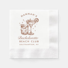 Custom Bacheloretto Retro Cocktail Brown Serviette