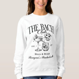 Custom Bacheloretto Retro Cocktail Schwarz Sweatshirt