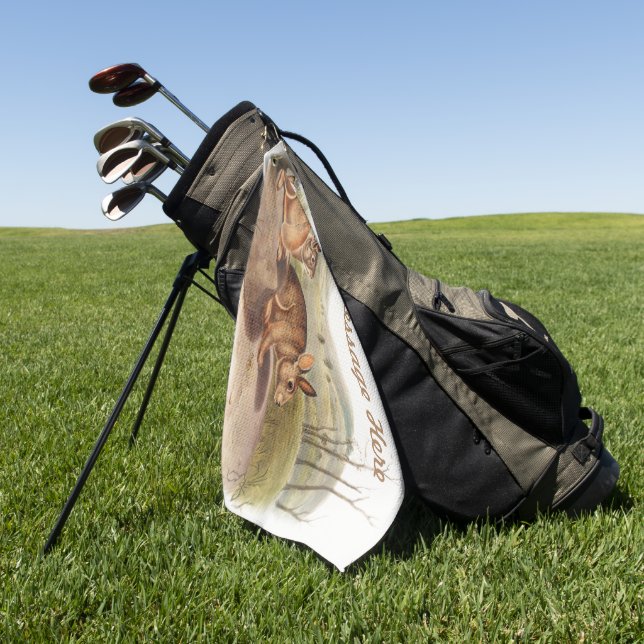Custom Bachman Hare Rabbit Camping Deko Geschenke Golfhandtuch (Gras)