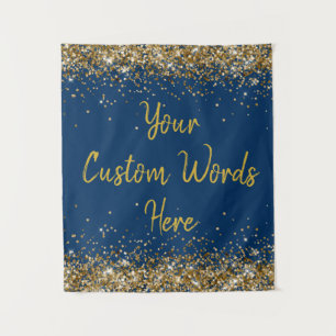 Custom Background Birthday Party Foto Booth Navy Wandteppich