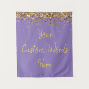 Custom Background Birthday Party Foto Stand Lilac Wandteppich