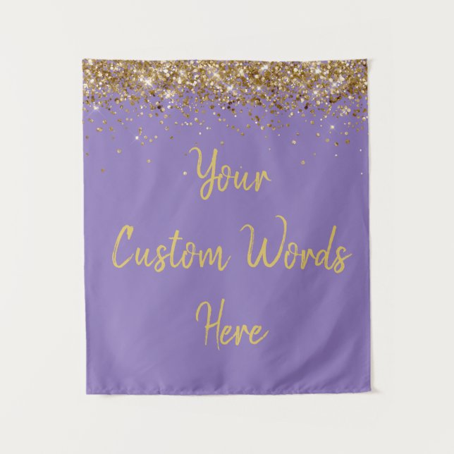 Custom Background Birthday Party Foto Stand Lilac Wandteppich (Vorderseite)