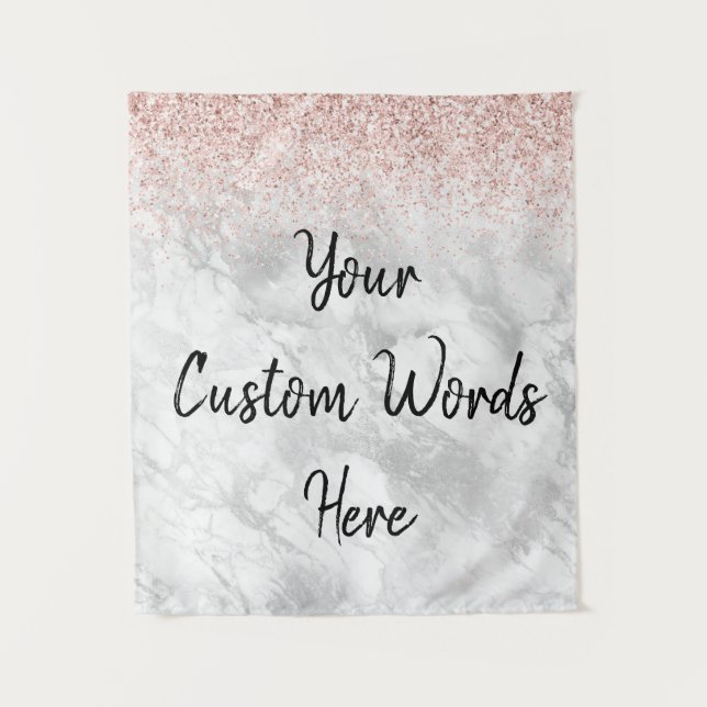 Custom Background Birthday Party Marble Foto Stand Wandteppich (Vorderseite)
