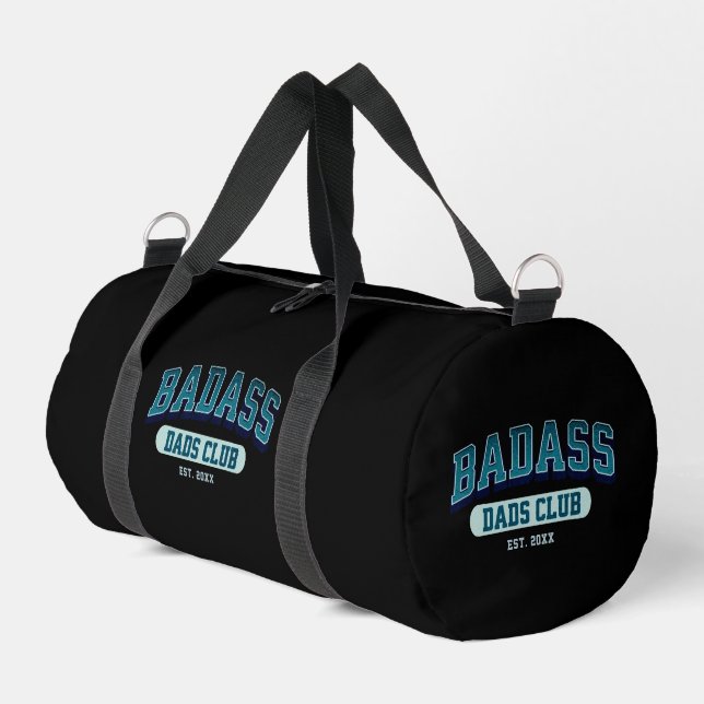 Custom Badass Vater Club Retro Cooler Trendy Fun Duffle Bag (Linke Seite)