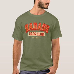 Custom Badass Vater Club Retro Cooler Trendy Fun T-Shirt