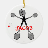 Custom Badminton Player Cartoon