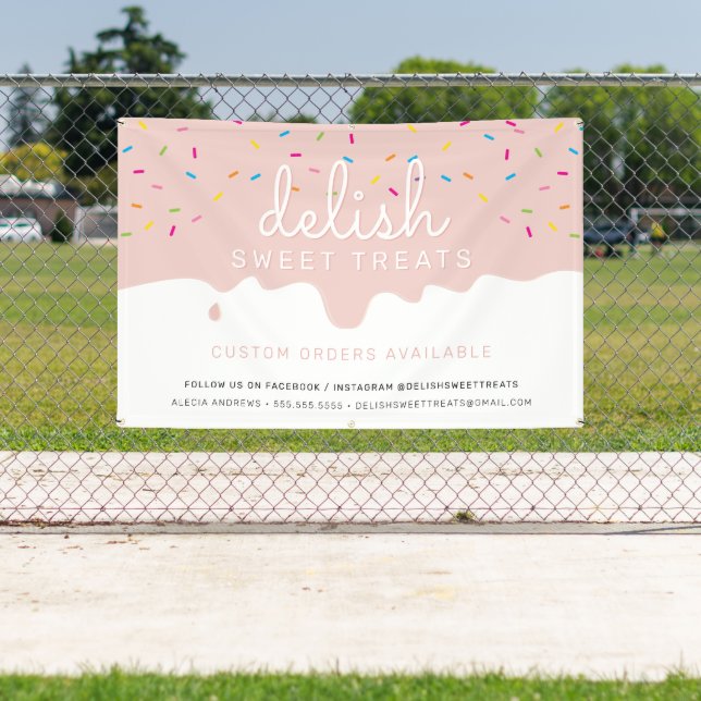 CUSTOM Baker blush Zuckerguss Tropfen Sprinklen Banner (InSitu)
