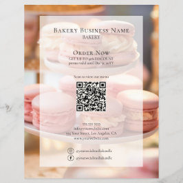 Custom Bakery Foto Social Media QR Code Flyer