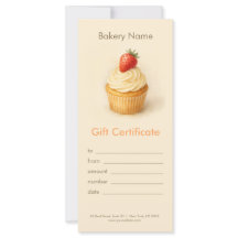 Custom Bakery Gift Certificate 