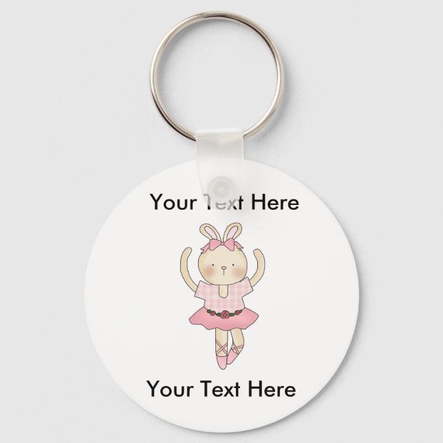 Custom Ballerina Bunny Schlüsselanhänger (Vorderseite)