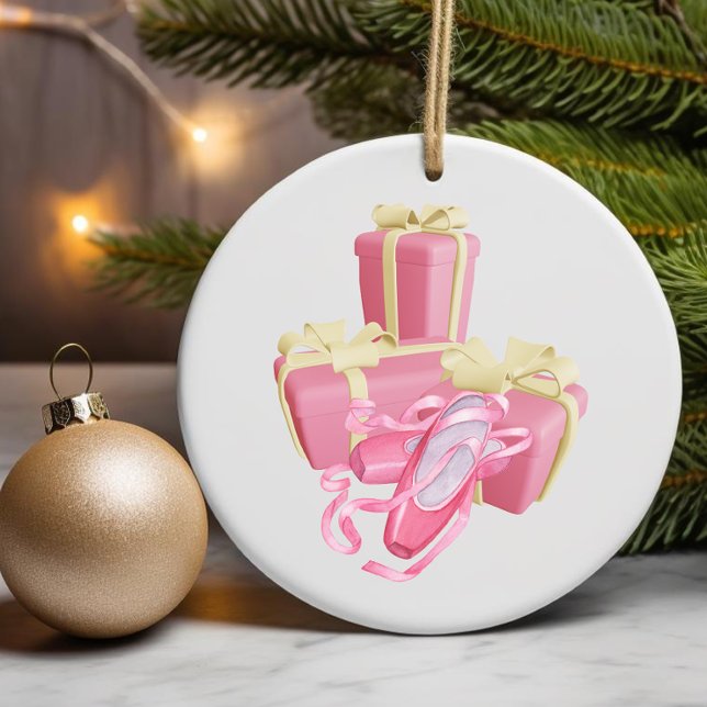 Custom Ballerina Dancer, personalisierter Point-Sc Keramik Ornament (Von Creator hochgeladen)
