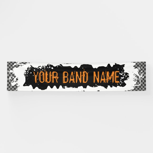 Custom Band Name Merck Rock Show Punk Gig Festival Banner (Horizontal)