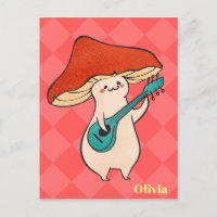 Custom Banjo Pilz Toadstol 3D Formen Postkarte