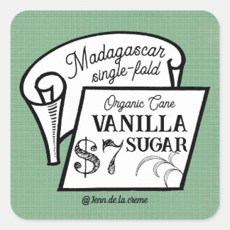 Custom Banner Vanilla Zuckerhut Catering Quadratischer Aufkleber