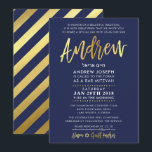 CUSTOM Bar Mitzvah Einladung für Andrew Marine   G<br><div class="desc">*** HINWEIS - DER GOLDFOLIENeffekt IST EIN DRUCKBILD *** - - - - - - - - - - - - - - - - - - - - - - - - - - - - - - - - - - - - - - - - - -...</div>
