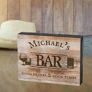 Custom Bar Personalisierte Geschenke rustikale gut Holzkisten Schild