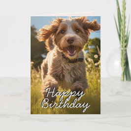 Custom Barbet Happy Birthday Card Dankeskarte