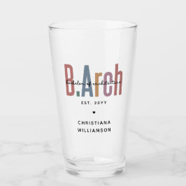 Custom BArch Bachelor of Architecture Abschluss Glas