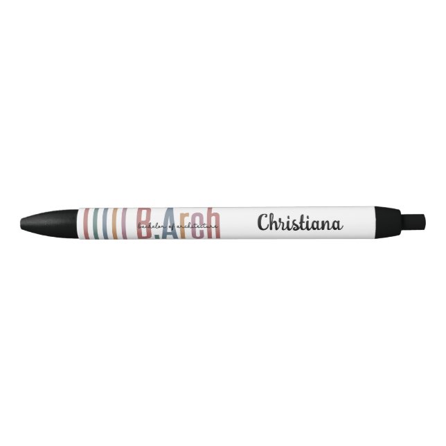Custom BArch Bachelor of Architecture Abschluss Kugelschreiber (Vorderseite)