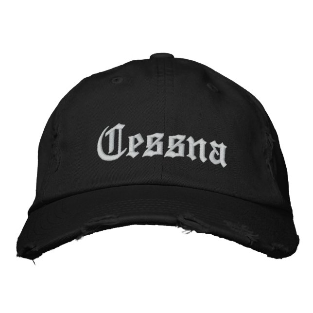 Custom Baseball Cap-CESSNA Bestickte Baseballkappe (Vorderseite)