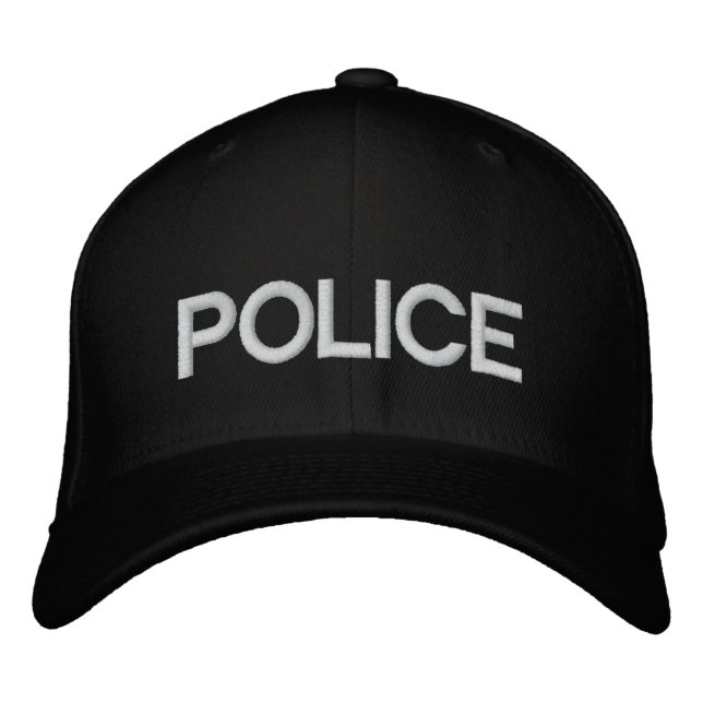 Custom Baseball Cap POLICE Bestickte Kappe (Vorderseite)