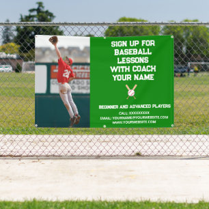Custom Baseball Coach Coache Klassenunterricht Grü Banner