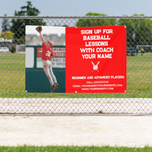 Custom Baseball Coach Coachte Klassenunterricht Re Banner