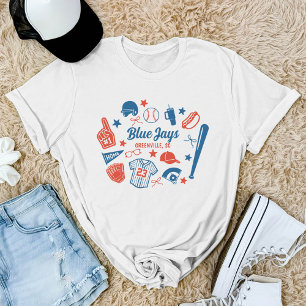 Custom Baseball Mama Proud Softball Mama Game Day T-Shirt