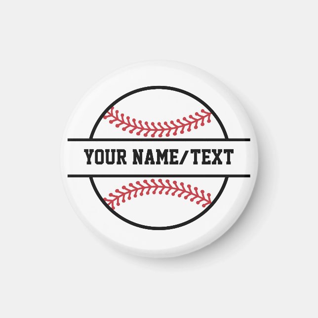Custom Baseball  Men's Basic T-Shirt Magnet (Vorne)