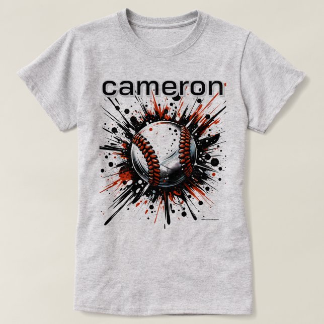Custom Baseball Mom Tee - Baseball Graphic Tee (Design vorne)