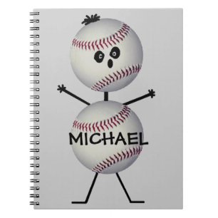 Custom Baseball Player Notizblock