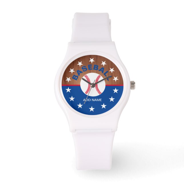 Custom Baseball Sports Women Armbanduhr (Vorderseite)