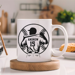 Custom Baseball Tasse, Geschenk für Vater, Coach o Kaffeetasse