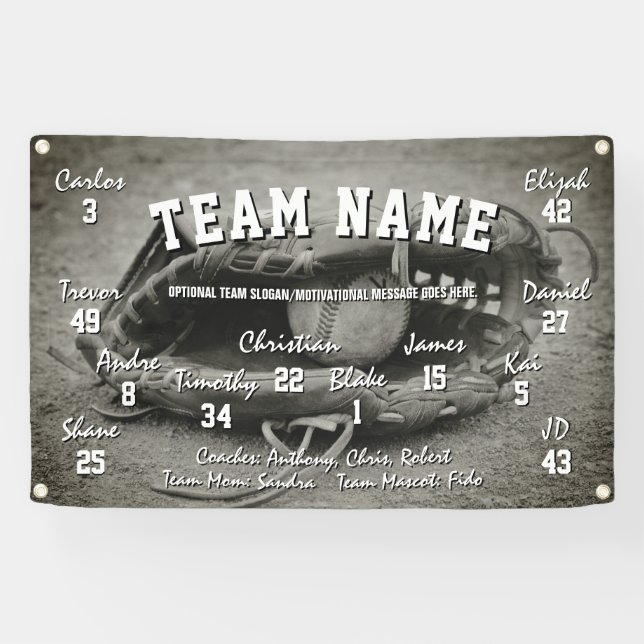 Custom Baseball Team Spirit Banner (Horizontal)