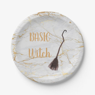 Custom BASIC WITCH Broom Funny Cool Ästhetik Niedl Pappteller