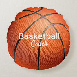 Custom Basketball Coach Keepake Rundes Kissen