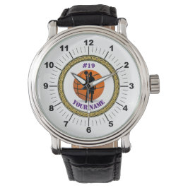 Custom Basketball für Männerüberwachung - Name/Num Armbanduhr