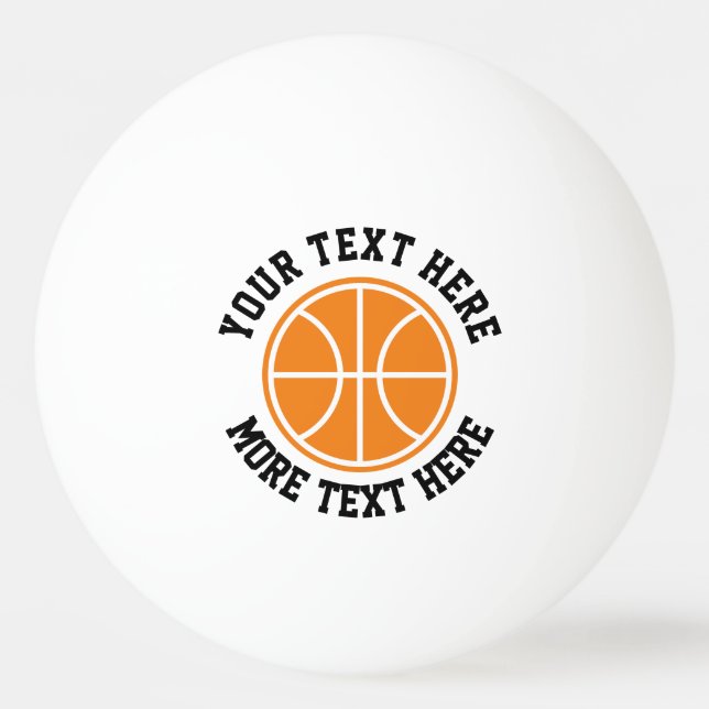 Custom Basketball Icon Tischtennisball Tischtennis (Vorderseite)
