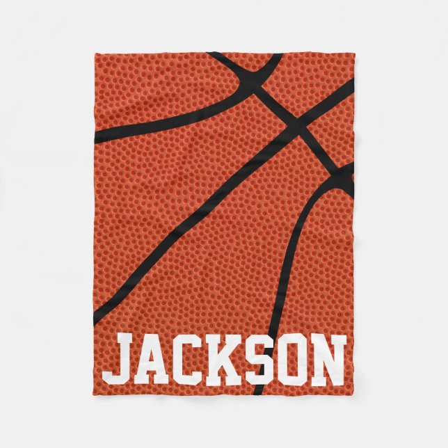 CUSTOM Basketball Peau polaire couverture (Devant)
