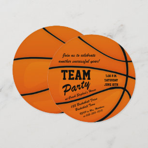 Custom Basketball Team Party Einladung