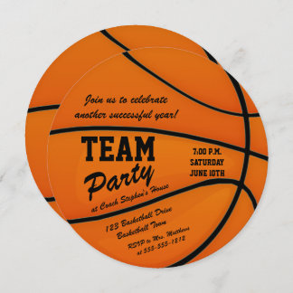 Custom Basketball Team Party Einladung