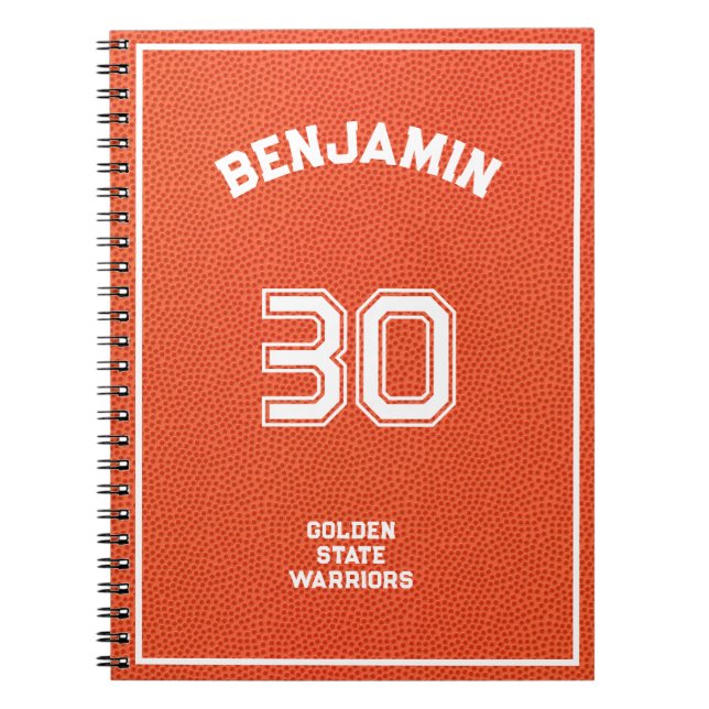 Custom Basketball Textured Orange Notizblock (Vorderseite)