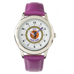 Custom Basketball von Kid's Watch - Name/Nummer hi Armbanduhr