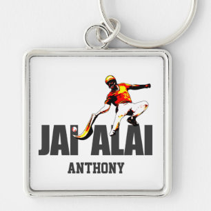 Custom, baskischer Sport Jai Alai / Cesta Punta Lo Schlüsselanhänger