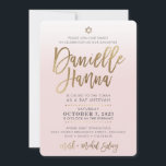 CUSTOM Bat Mitzvah Invite blassrosa gold DANIELLE Einladung<br><div class="desc">*** HINWEIS - DER GOLDFOLIENeffekt IST EIN DRUCKBILD *** - - - - - - - - - - - - - - - - - - - - - - - - - - - - - - - - - - - - - - - - - -...</div>