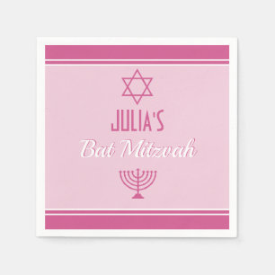 Custom Bat Mitzvah Napkins Serviette