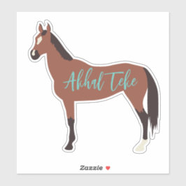 Custom Bay Akhal Teke Silhouette Aufkleber
