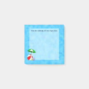 Custom Beach Ball und Pool Umbrett Post es Notizen