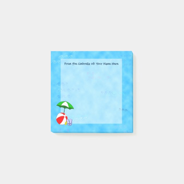 Custom Beach Ball und Pool Umbrett Post es Notizen (Vorderseite)