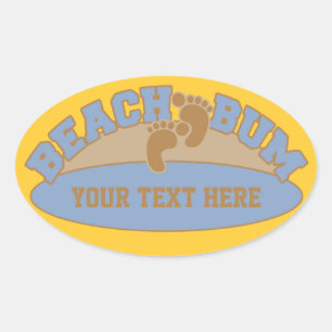 Custom Beach Bum Aufkleber